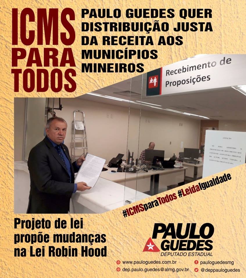 ICMS para Todos – Paulo Guedes quer distribuição justa da receita aos municípios mineiros