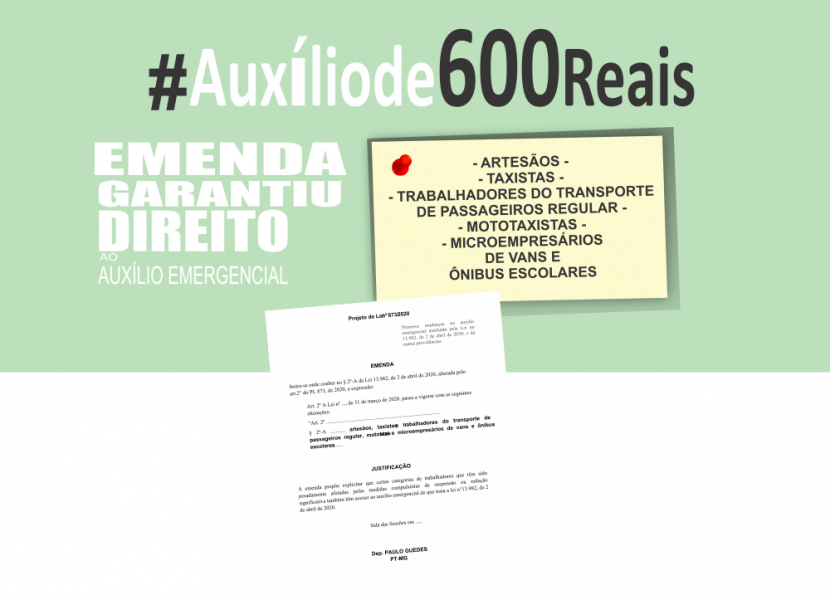 EMENDA DE PAULO GUEDES GARANTIU RENDA MÍNIMA EMERGENCIAL, DURANTE A PANDEMIA, PARA MILHARES DE TRABALHADORES DA CULTURA E DO ARTESANATO QUE NÃO SERIAM INICIALMENTE INCLUÍDOS.DURANTE A PANDEMIA