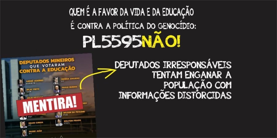 DEPUTADO FEDERAL PAULO GUEDES, DIGO NÃO À POLÍTICA GENOCIDA E AO PL 5595/2020.  ✅ A MINHA LUTA É PELA EDUCAÇÃO E PELA VIDA!