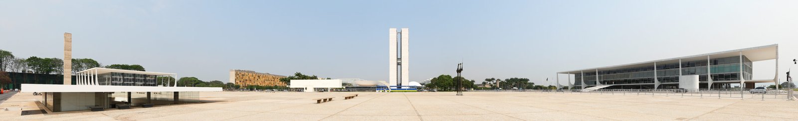 Vista da Praça dos Três Poderes em Brasília